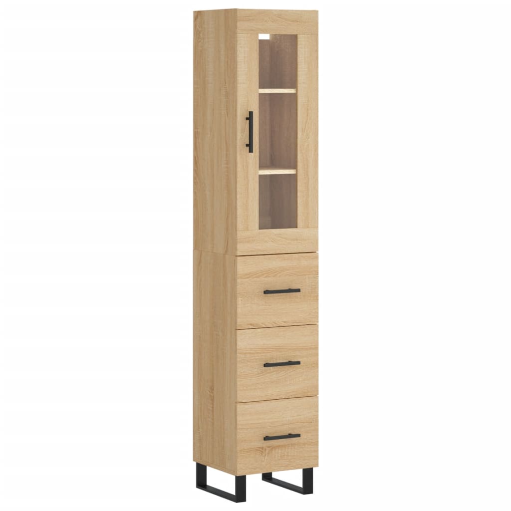 Highboard Sonoma Oak 34,5x34x180 cm Engineered Wood