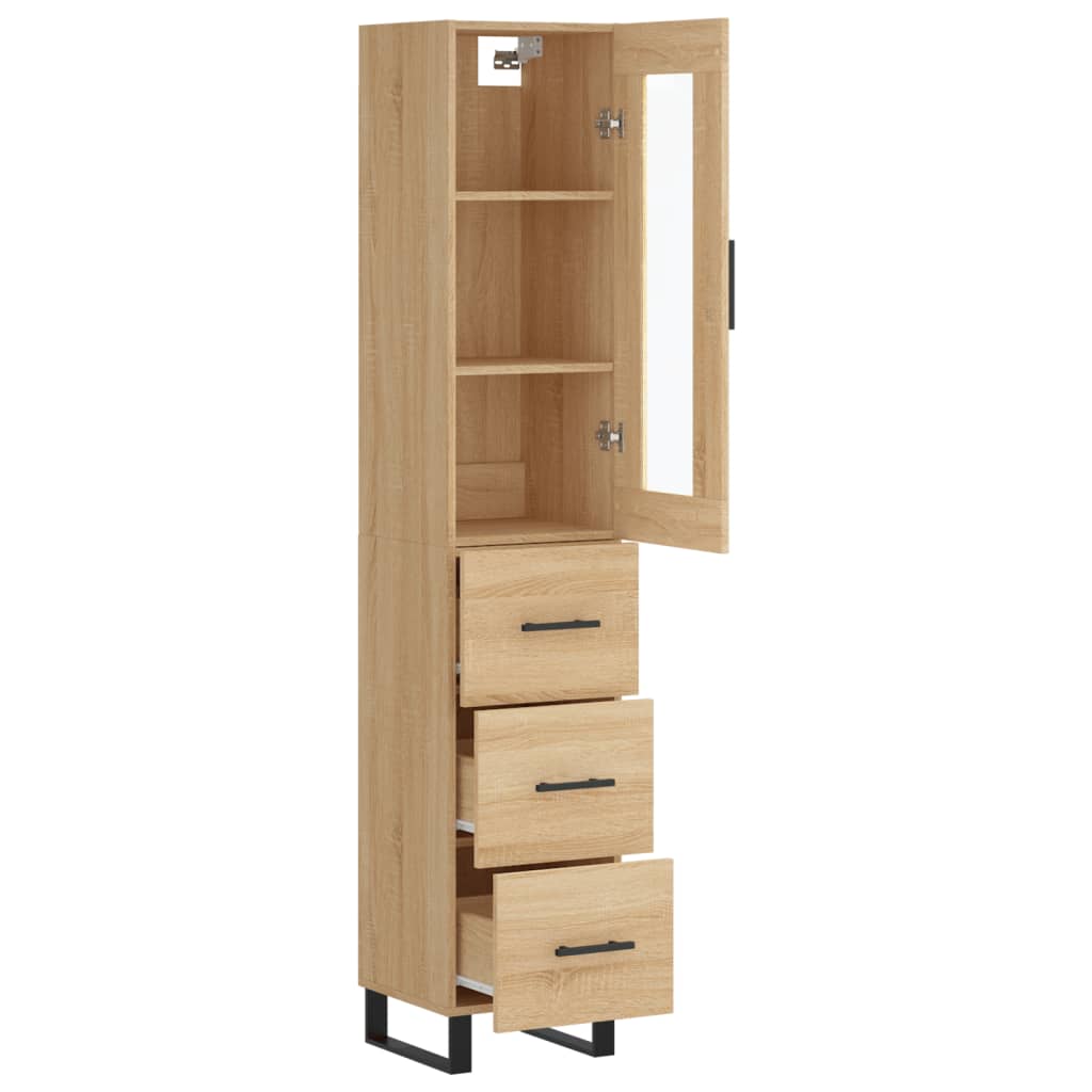 Highboard Sonoma Oak 34,5x34x180 cm Engineered Wood