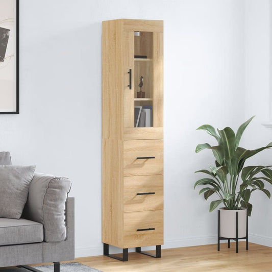 Highboard Sonoma Oak 34,5x34x180 cm Engineered Wood