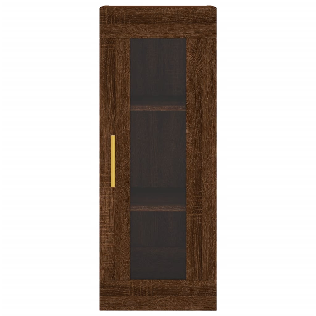 vidaXL Highboard Brown Oak 34.5x34x180 cm Engineered Wood