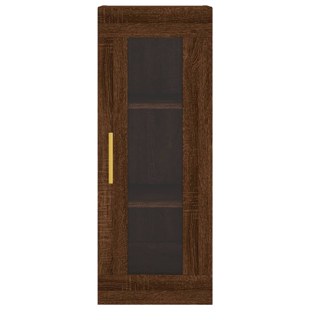 vidaXL Highboard Brown Oak 34.5x34x180 cm Engineered Wood