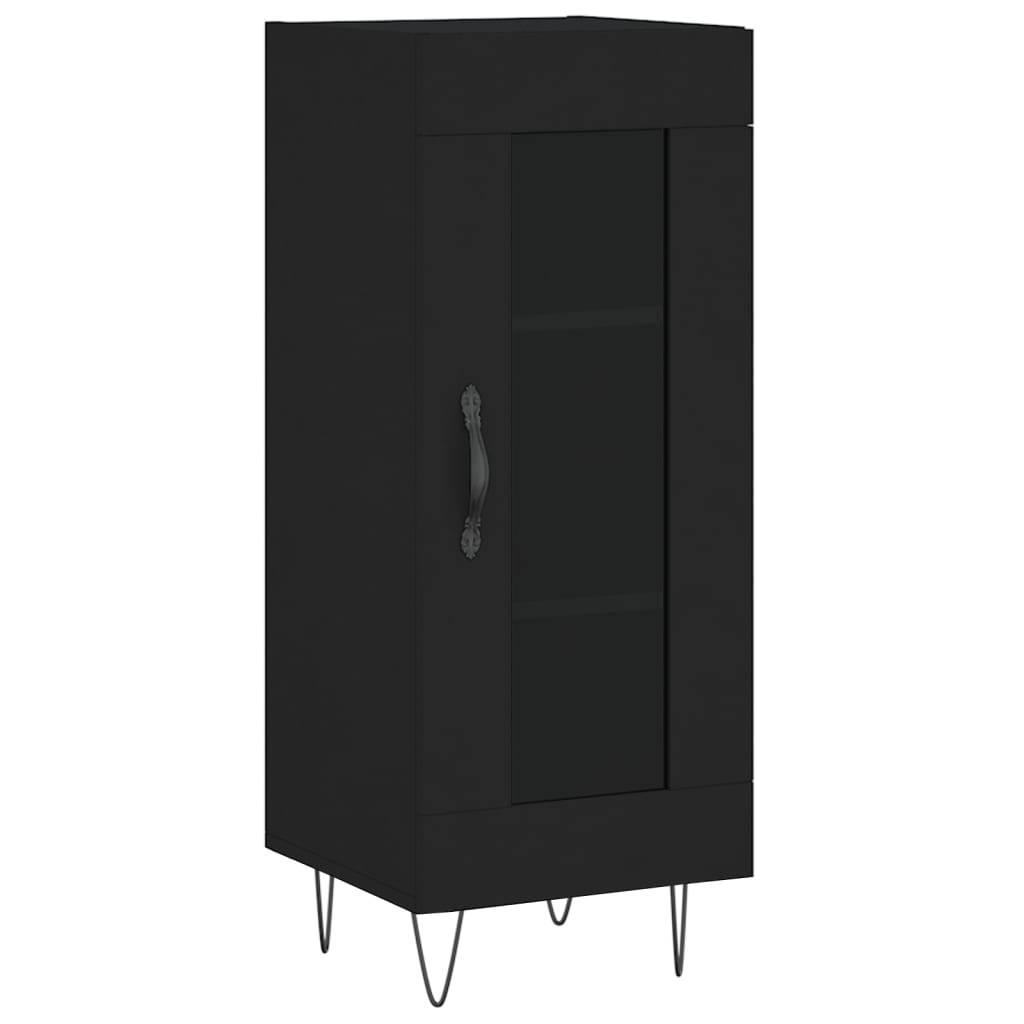 vidaXL Highboard Black 34.5x34x180 cm Engineered Wood