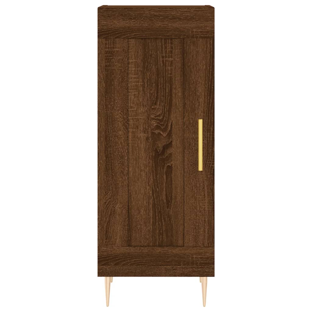 vidaXL Highboard Brown Oak 34.5x34x180 cm Engineered Wood