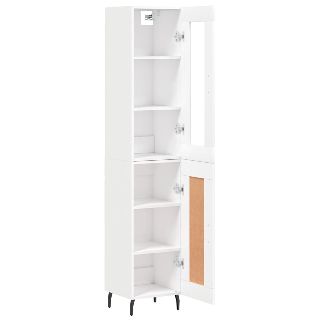 vidaXL Highboard White 34.5x34x180 cm Engineered Wood