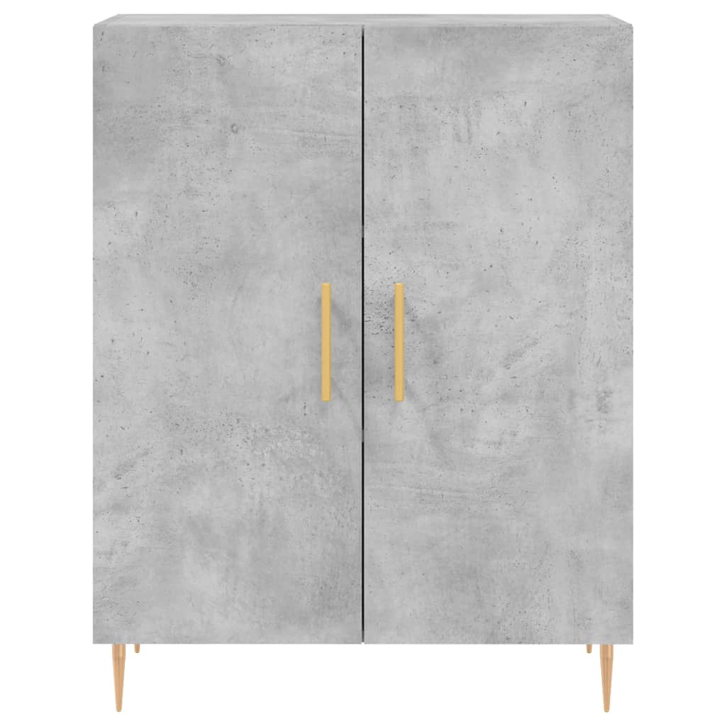 Highboard Concrete Grey 69,5x34x180 cm Engineered Wood