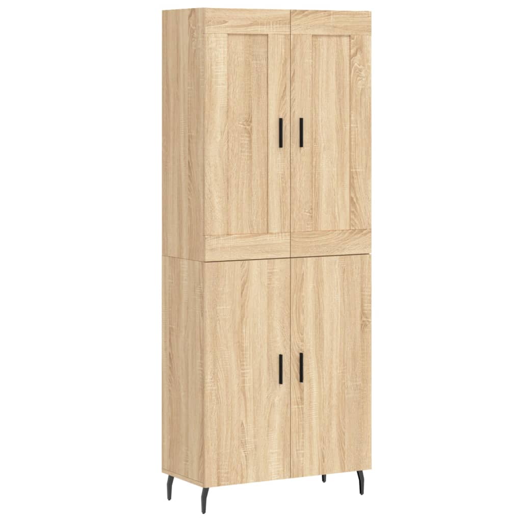 vidaXL Highboard Sonoma Oak 69.5x34x180 cm Engineered Wood