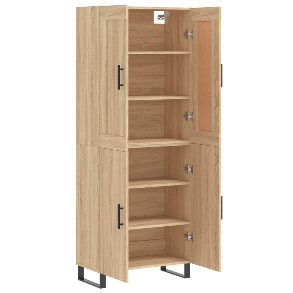 Highboard Sonoma Oak 69.5x34x180 cm Engineered Wood