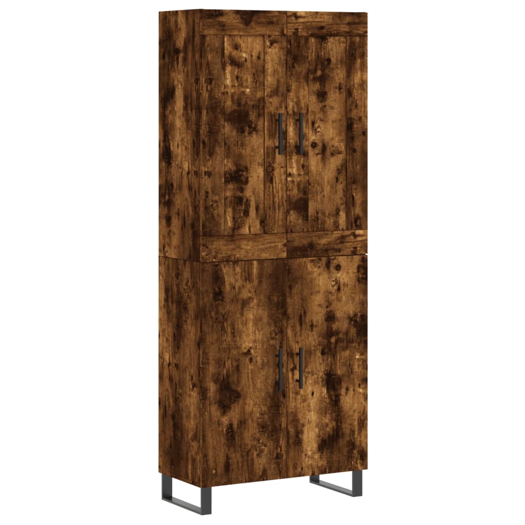 Highboard Smoked Oak 69,5x34x180 cm Engineered Wood