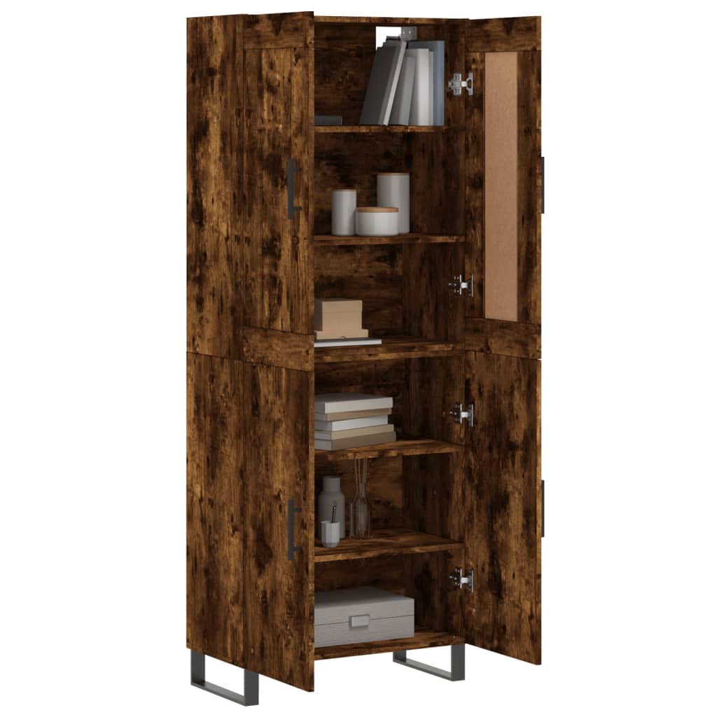 Highboard Smoked Oak 69,5x34x180 cm Engineered Wood