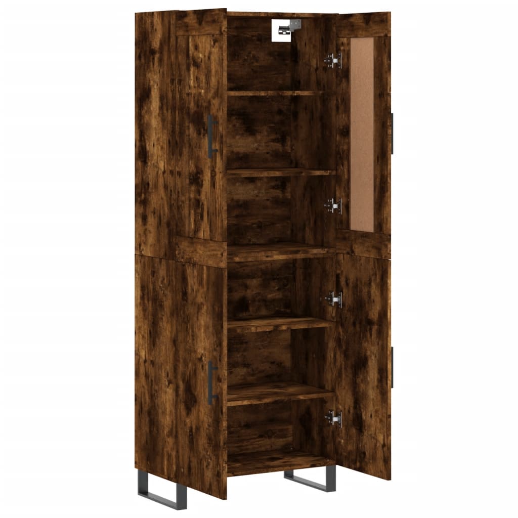 Highboard Smoked Oak 69,5x34x180 cm Engineered Wood