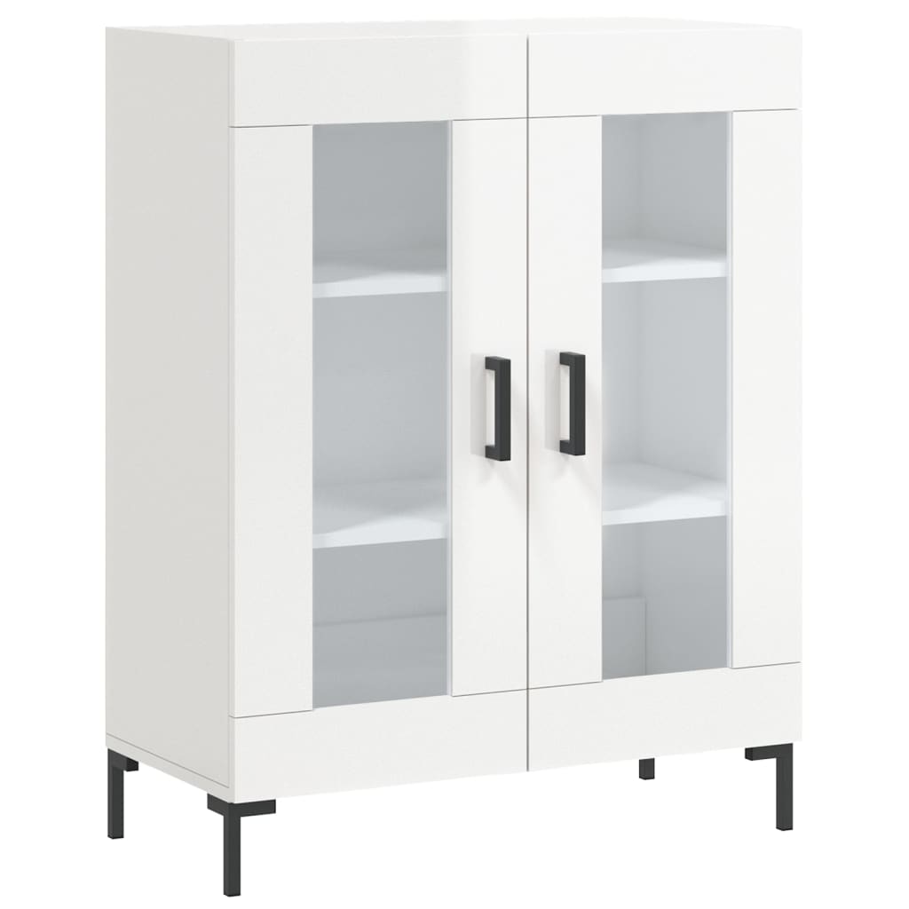 vidaXL Highboard High Gloss White 69.5x34x180 cm Engineered Wood