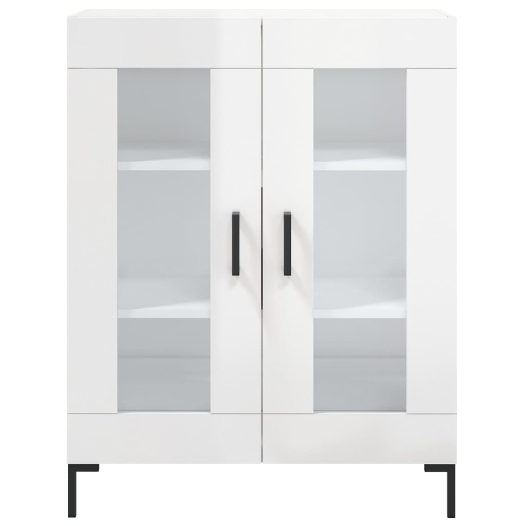 vidaXL Highboard High Gloss White 69.5x34x180 cm Engineered Wood