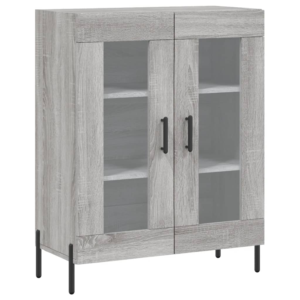 vidaXL Highboard Grey Sonoma 69.5x34x180 cm Engineered Wood