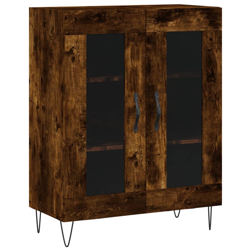 Highboard Smoked Oak 69.5x34x180 cm Engineered Wood