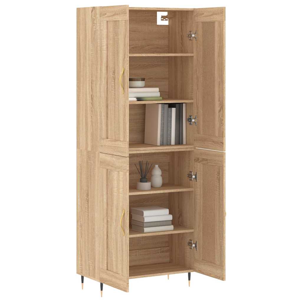 Highboard Sonoma Oak 69.5x34x180 cm Engineered Wood