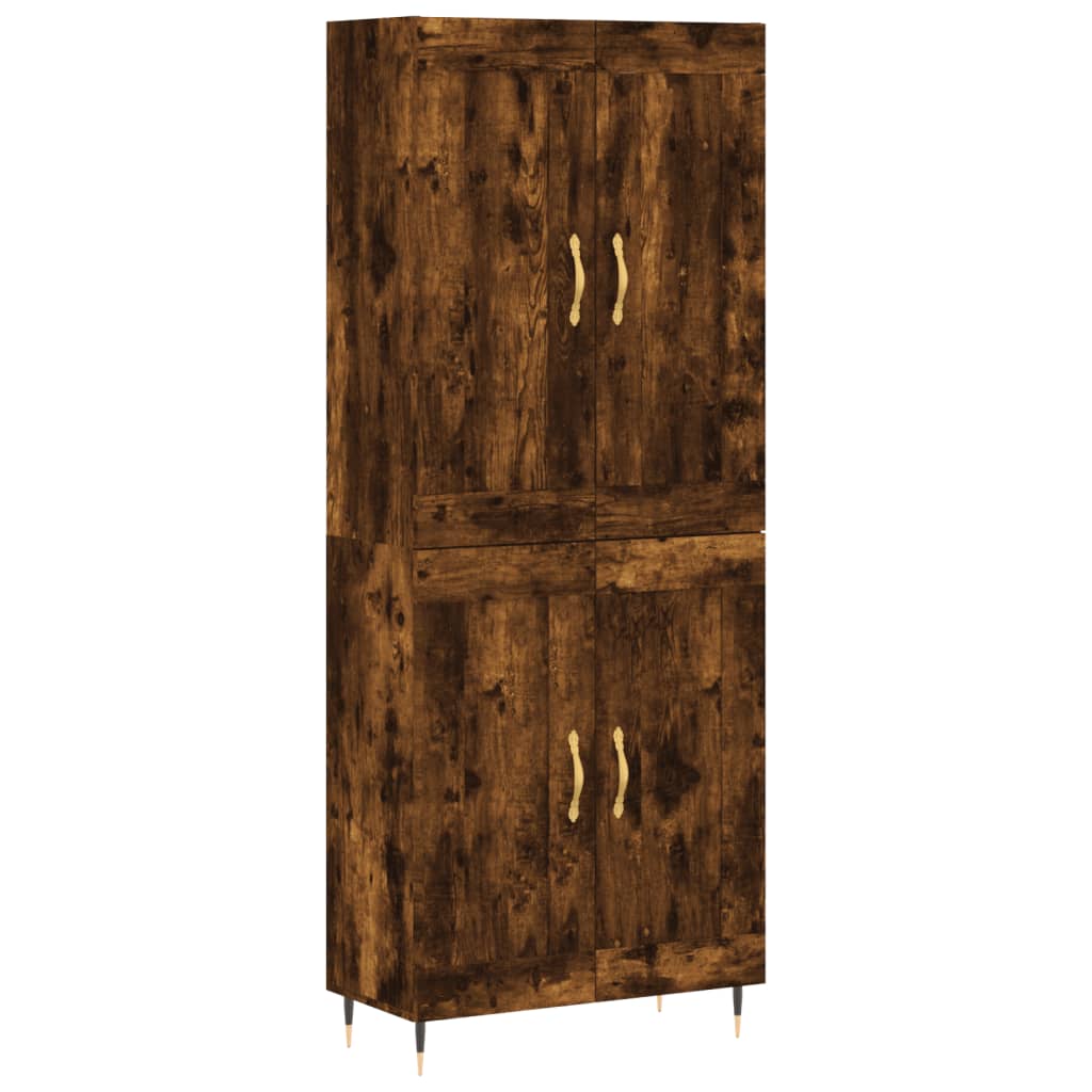 Highboard Smoked Oak 69,5x34x180 cm Engineered Wood