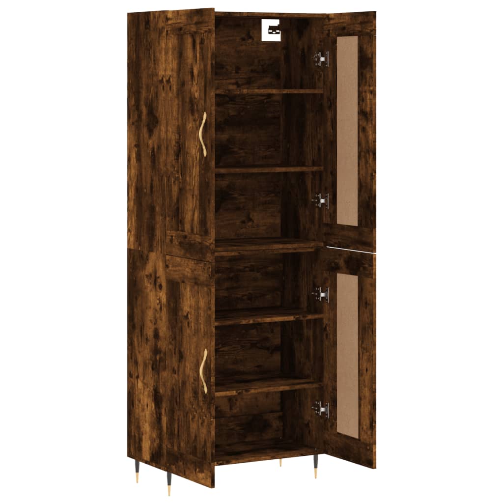 Highboard Smoked Oak 69,5x34x180 cm Engineered Wood