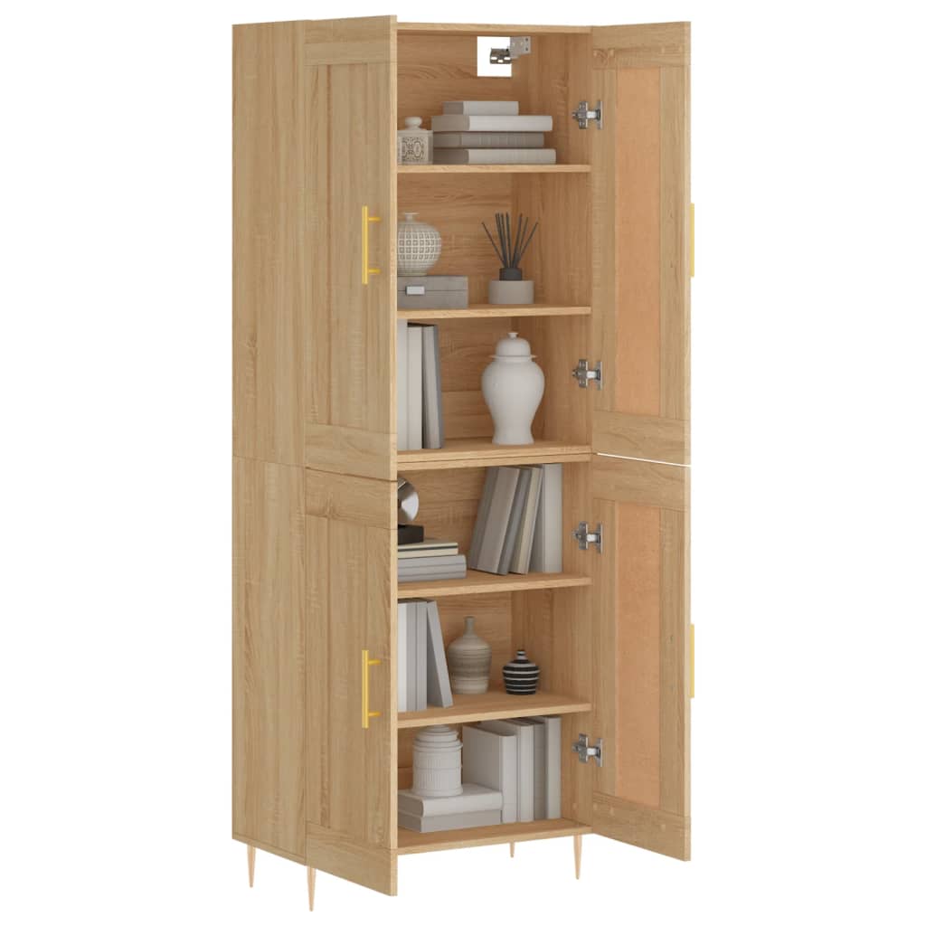 Highboard Sonoma Oak 69.5x34x180 cm Engineered Wood