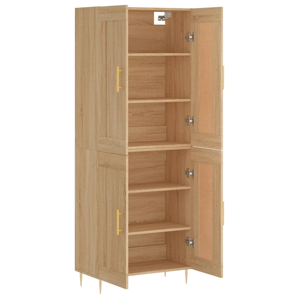 Highboard Sonoma Oak 69.5x34x180 cm Engineered Wood