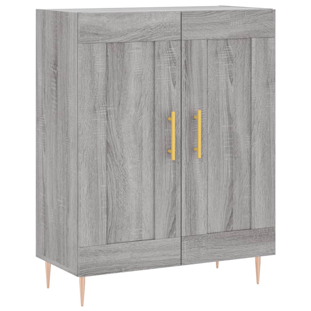 Highboard Grey Sonoma 69,5x34x180 cm Engineered Wood