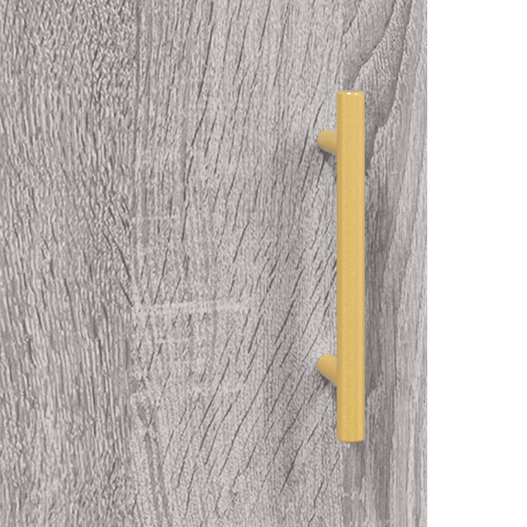 Highboard Grey Sonoma 69,5x34x180 cm Engineered Wood
