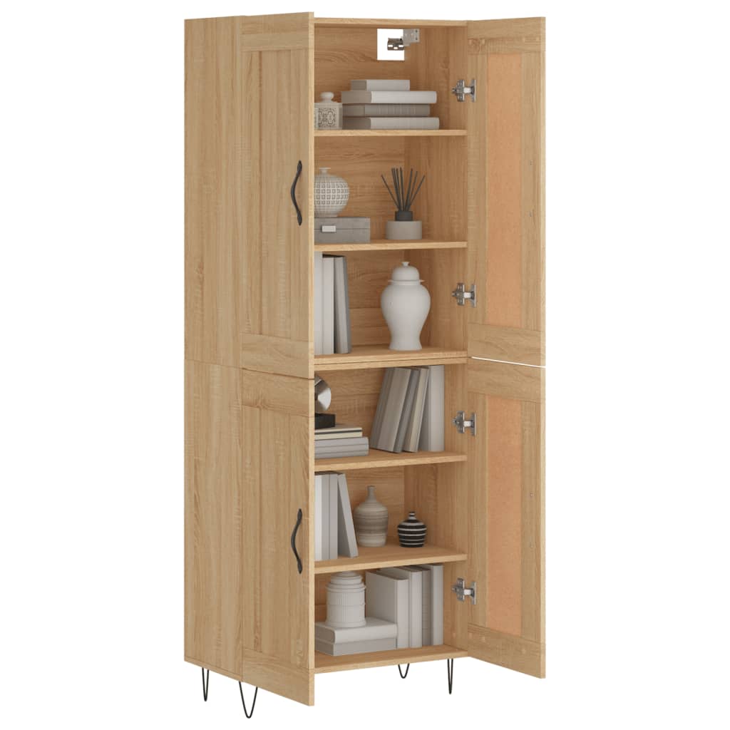 Highboard Sonoma Oak 69.5x34x180 cm Engineered Wood