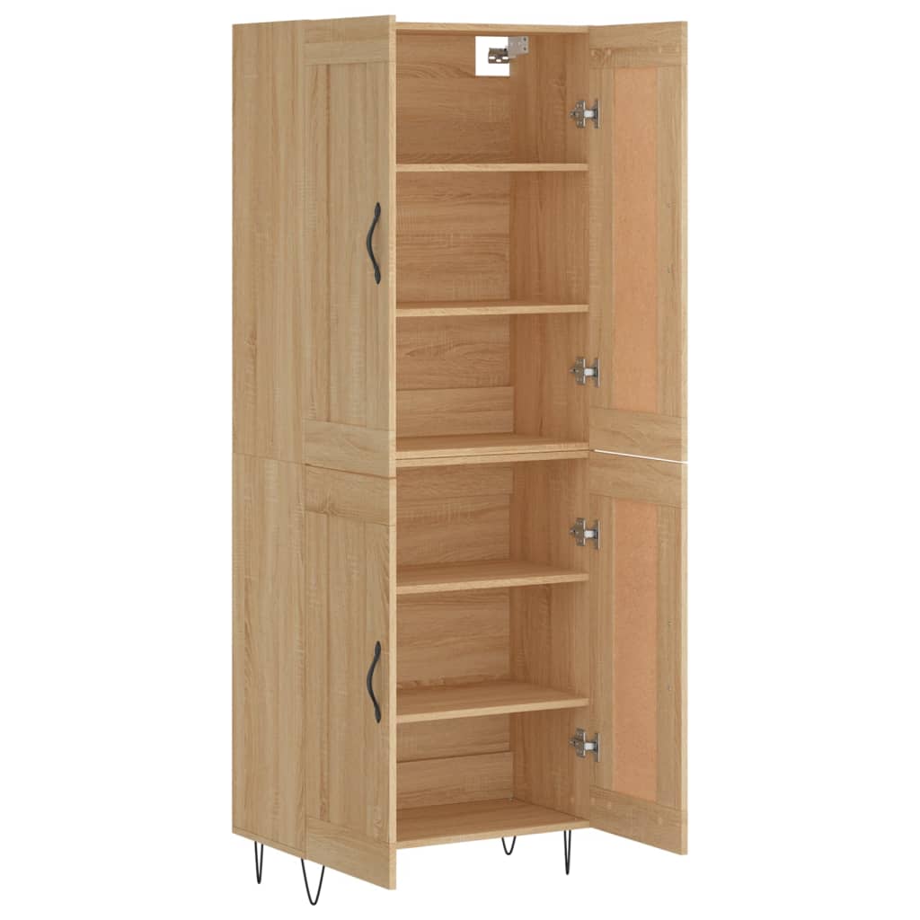 Highboard Sonoma Oak 69.5x34x180 cm Engineered Wood
