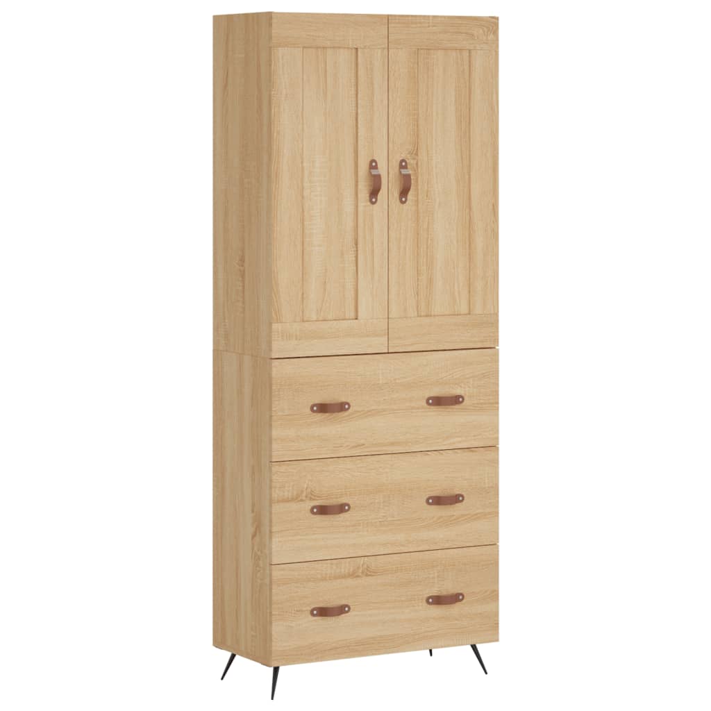 Highboard Sonoma Oak 69,5x34x180 cm Engineered Wood