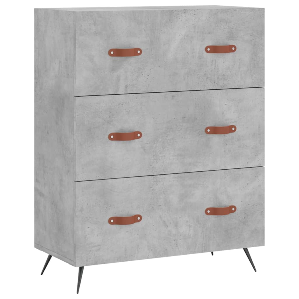 Highboard Concrete Grey 69,5x34x180 cm Engineered Wood
