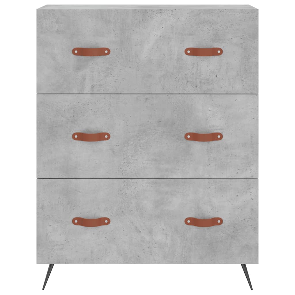 Highboard Concrete Grey 69,5x34x180 cm Engineered Wood