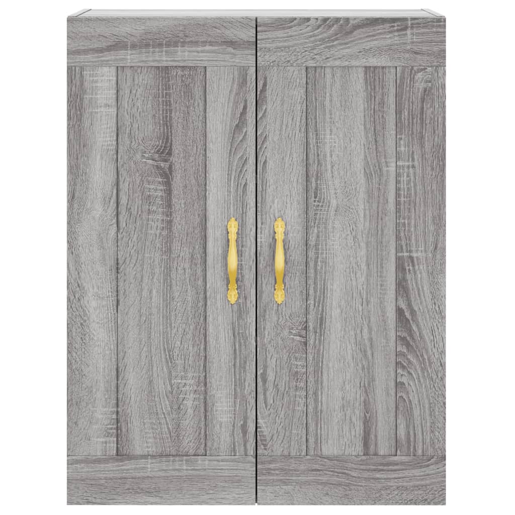 Highboard Grey Sonoma 69,5x34x180 cm Engineered Wood