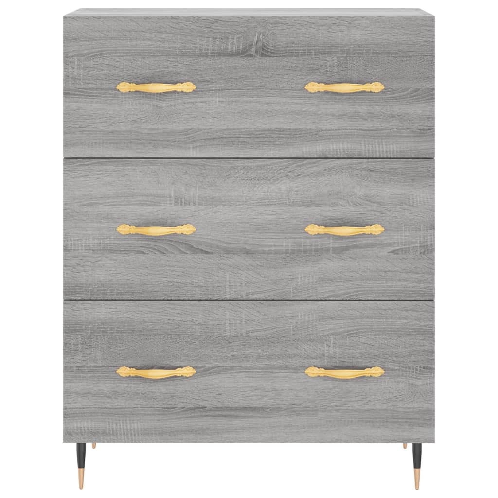 Highboard Grey Sonoma 69,5x34x180 cm Engineered Wood