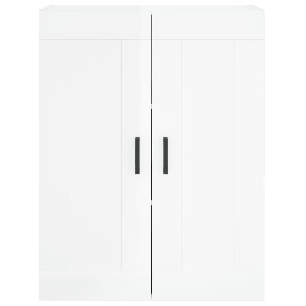 vidaXL Highboard High Gloss White 69.5x34x180 cm Engineered Wood