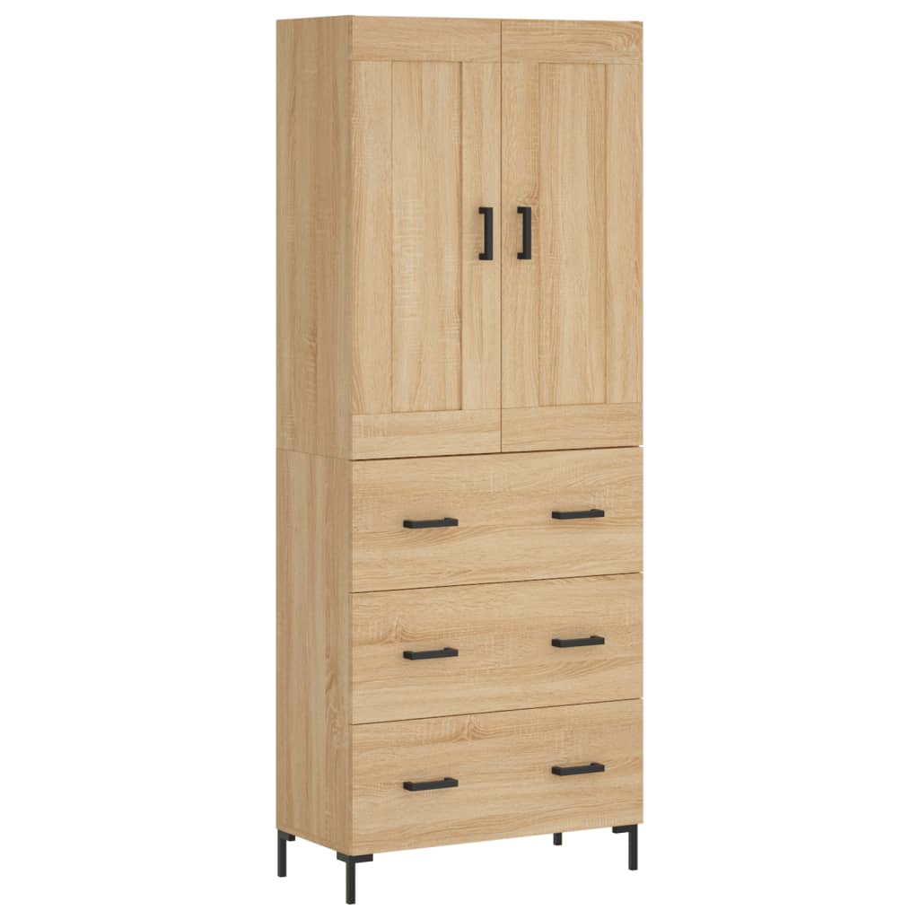 Highboard Sonoma Oak 69.5x34x180 cm Engineered Wood