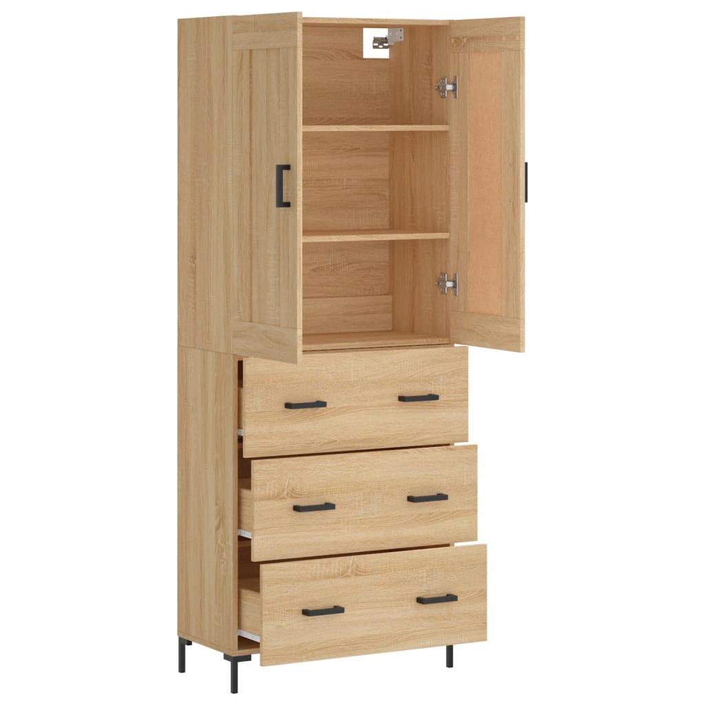 Highboard Sonoma Oak 69,5x34x180 cm Engineered Wood