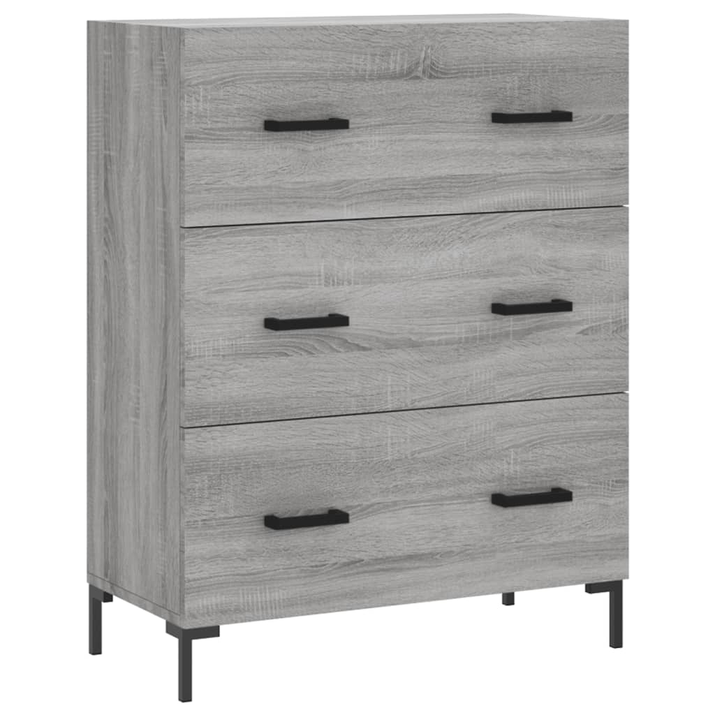 Highboard Grey Sonoma 69,5x34x180 cm Engineered Wood