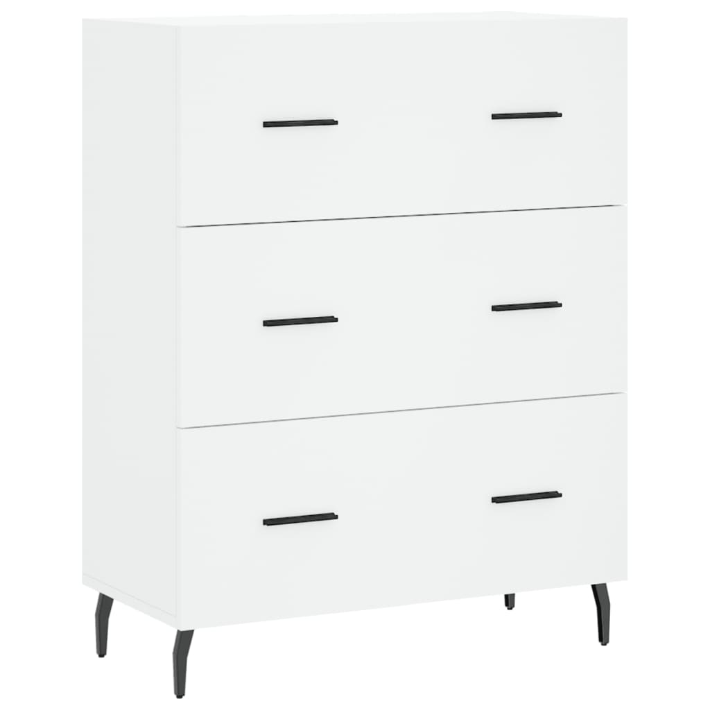 Highboard White 69,5x34x180 cm Engineered Wood