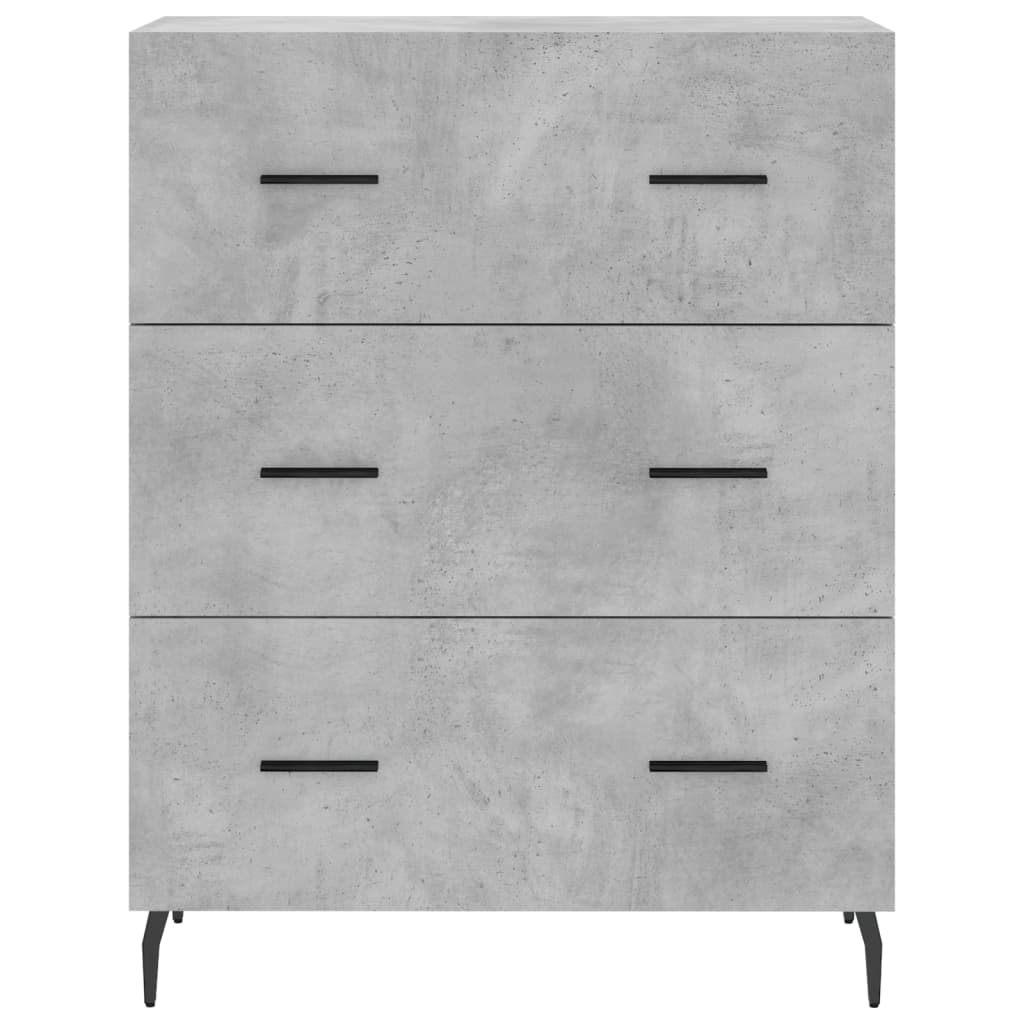 vidaXL Highboard Concrete Grey 69.5x34x180 cm Engineered Wood