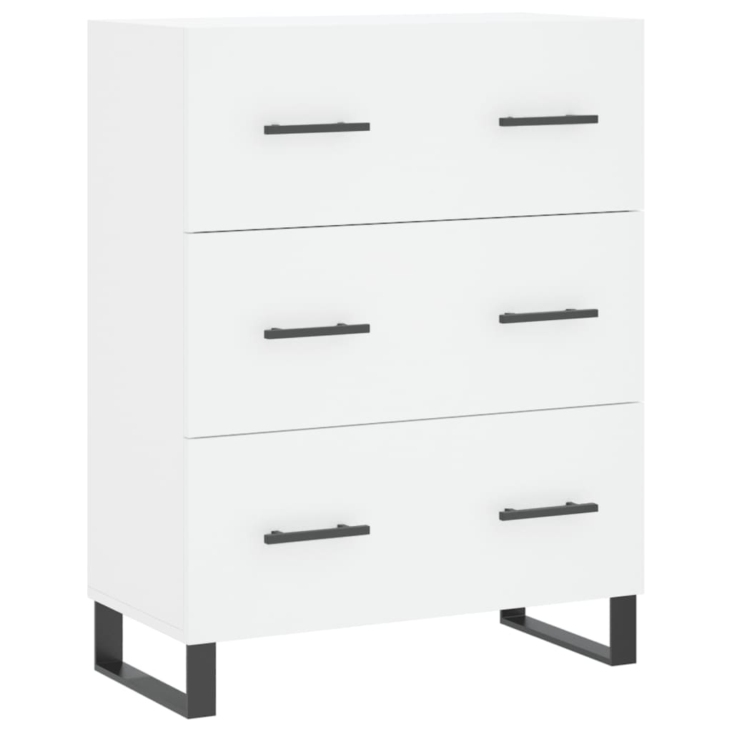 Highboard White 69,5x34x180 cm Engineered Wood