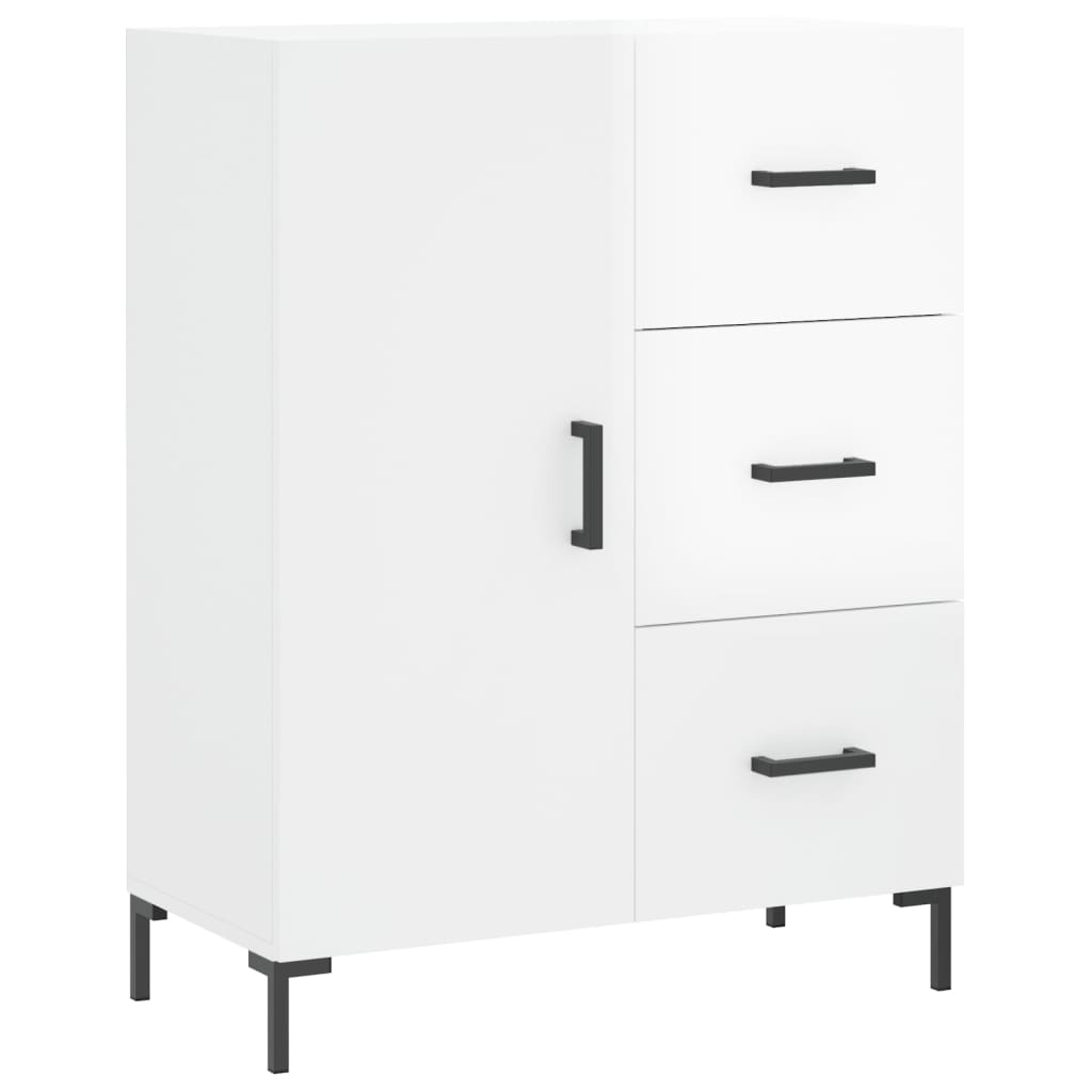 vidaXL Highboard High Gloss White 69.5x34x180 cm Engineered Wood