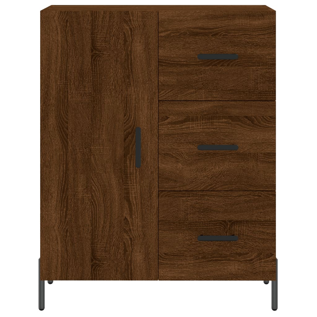 vidaXL Highboard Brown Oak 69.5x34x180 cm Engineered Wood