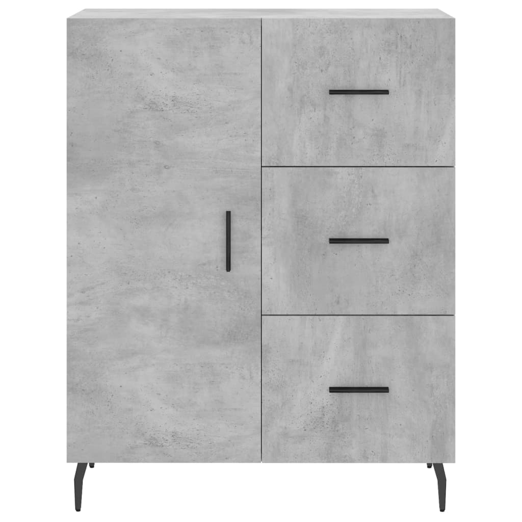Highboard Concrete Grey 69,5x34x180 cm Engineered Wood