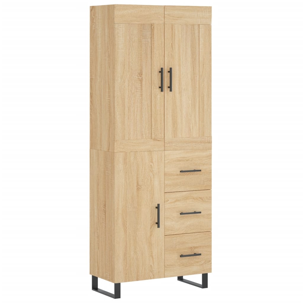 Highboard Sonoma Oak 69,5x34x180 cm Engineered Wood