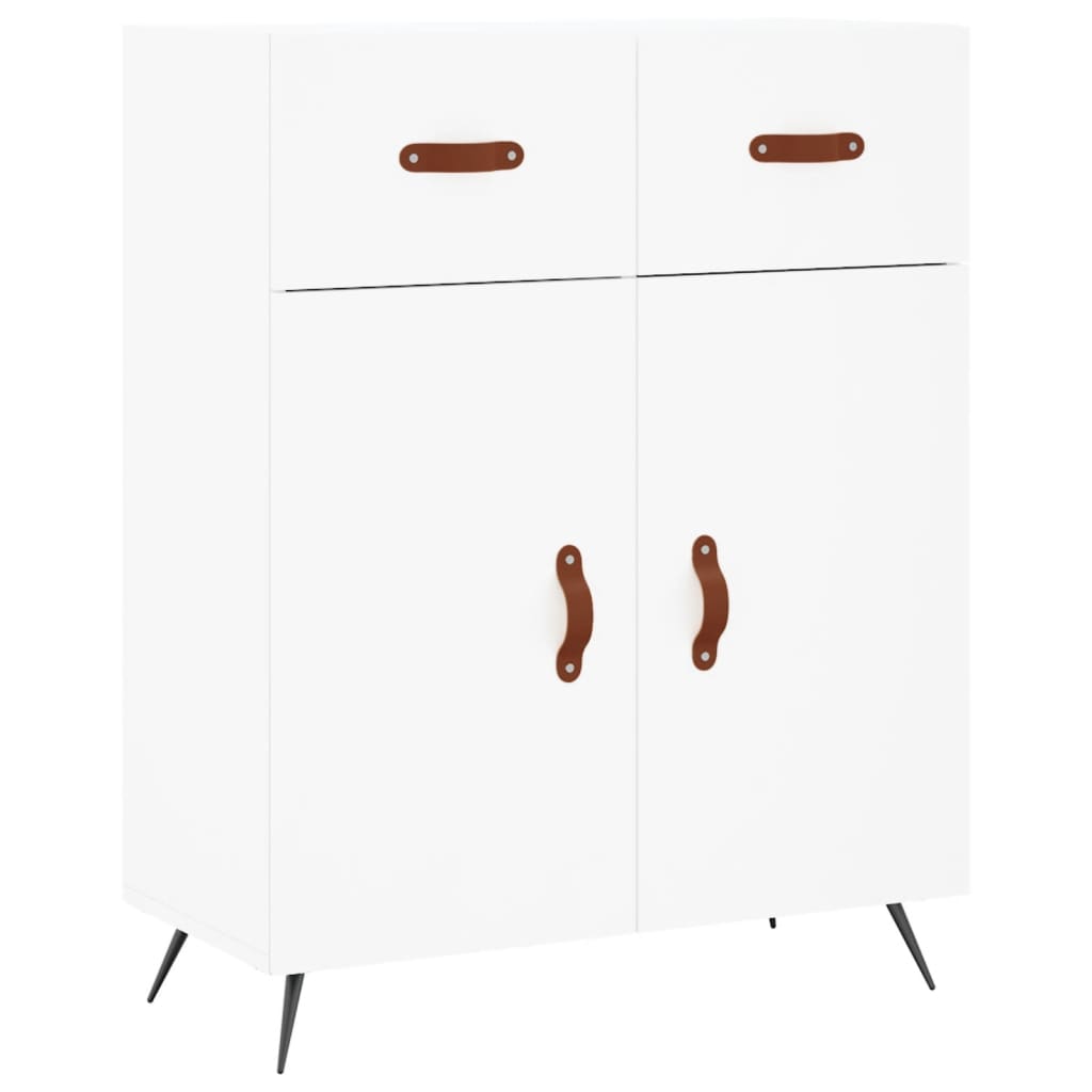 Highboard White 69,5x34x180 cm Engineered Wood