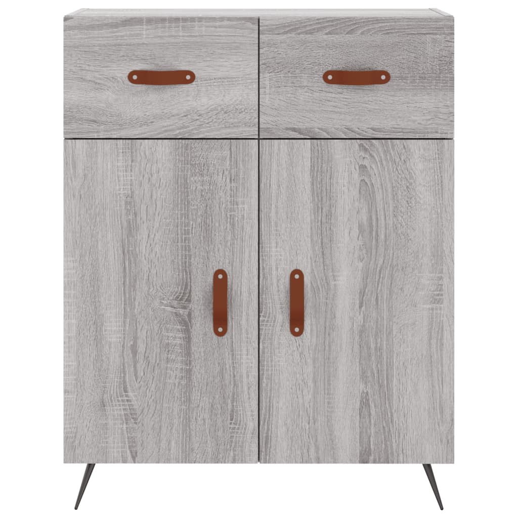 Highboard Grey Sonoma 69,5x34x180 cm Engineered Wood
