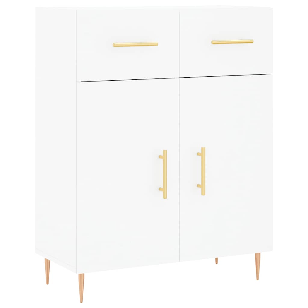 Highboard White 69,5x34x180 cm Engineered Wood