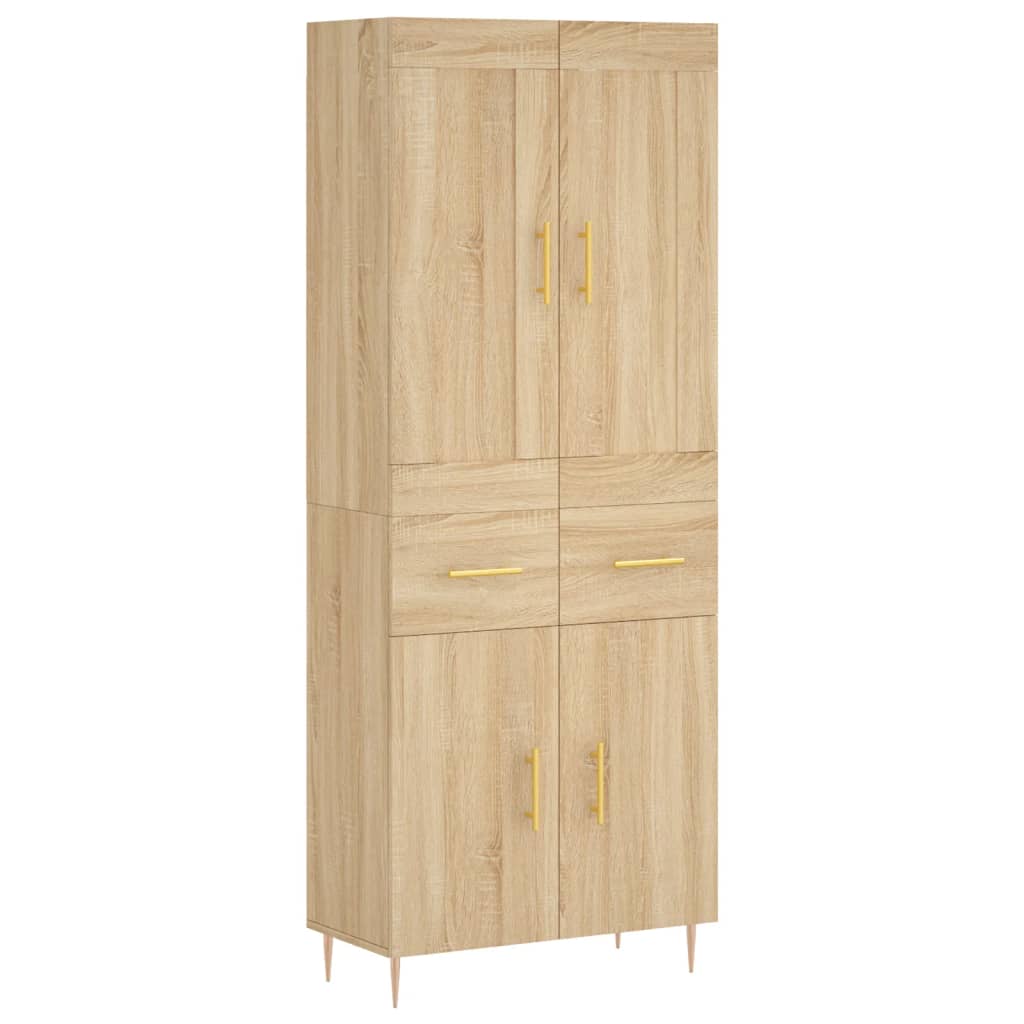 Highboard Sonoma Oak 69,5x34x180 cm Engineered Wood