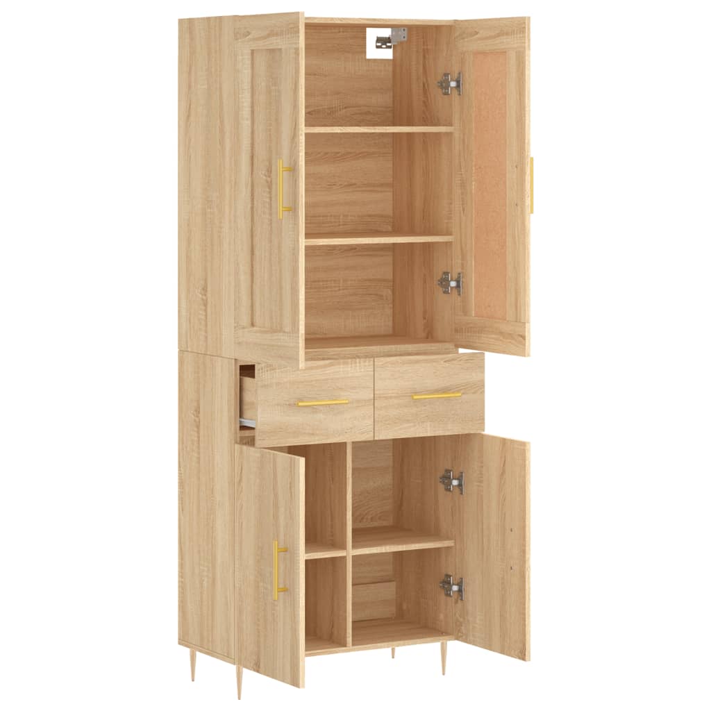 Highboard Sonoma Oak 69,5x34x180 cm Engineered Wood