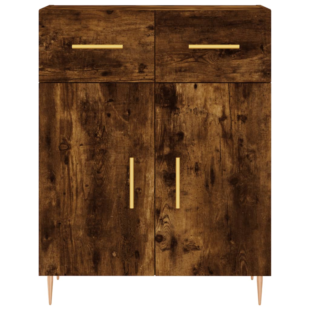 Highboard Smoked Oak 69,5x34x180 cm Engineered Wood