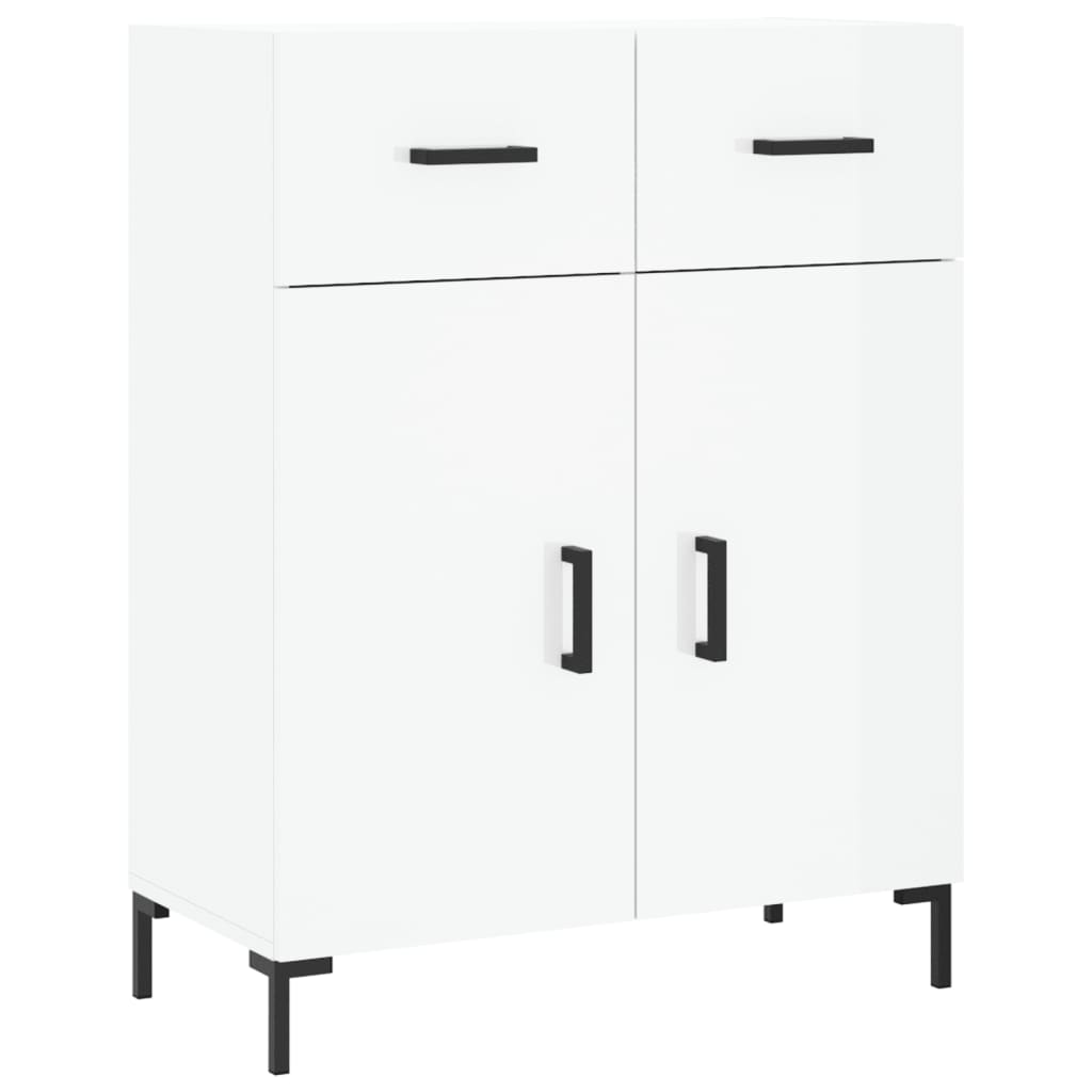 vidaXL Highboard High Gloss White 69.5x34x180 cm Engineered Wood